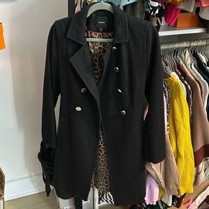 Express Pea Coat XS Black